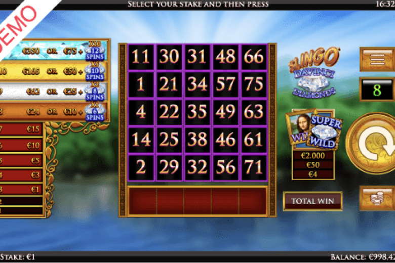 machine à sous Slingo Da Vinci Diamonds