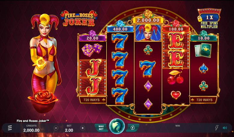 Fire and Roses Joker Main Screen
