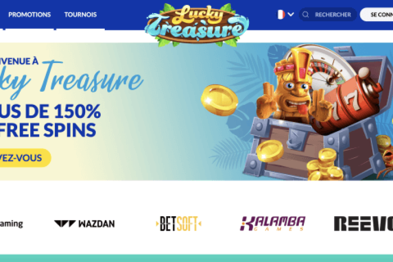 Lucky Treasure casino homepage