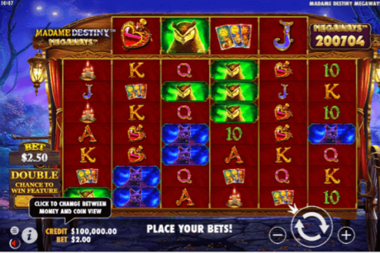Madame Destiny Megaways homepage