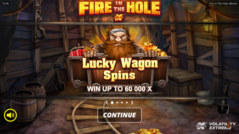 Fire in the Hole Main Screen