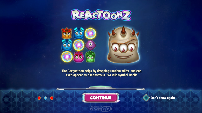 Reactoonz Main Screen