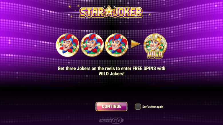 Star Joker Main Screen