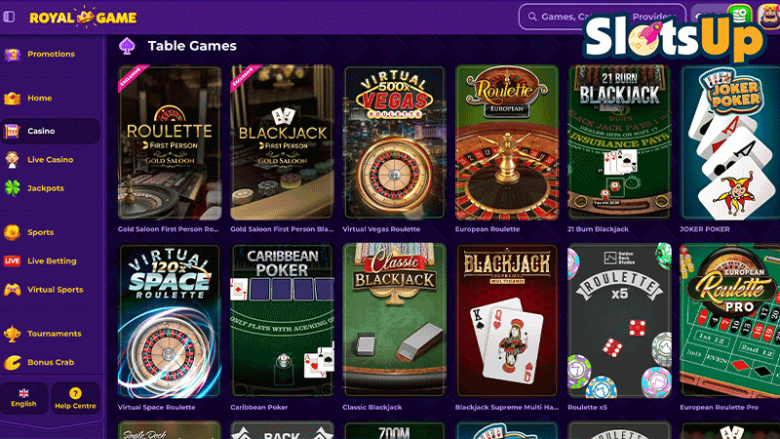RoyalGame table games