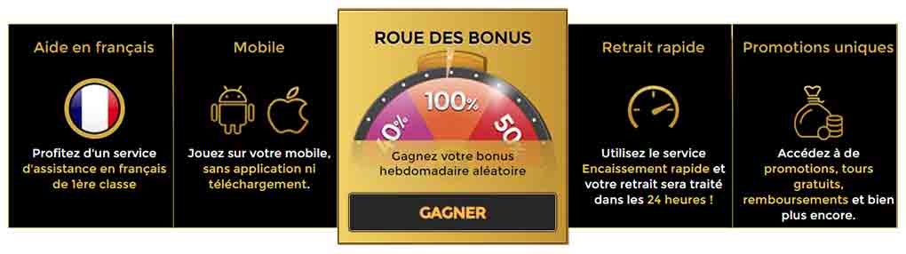 Bonus de Unique Casino