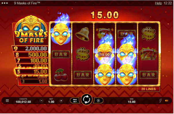 Gameplay De 9 Masks Of Fire