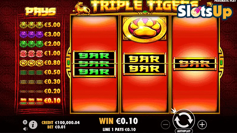 Triple Tiger machine a sous