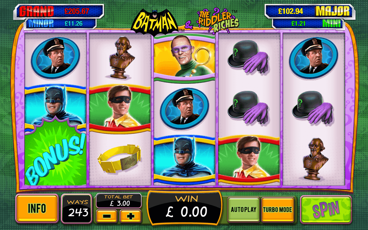 Batman the riddler riches playtech machine a sous 