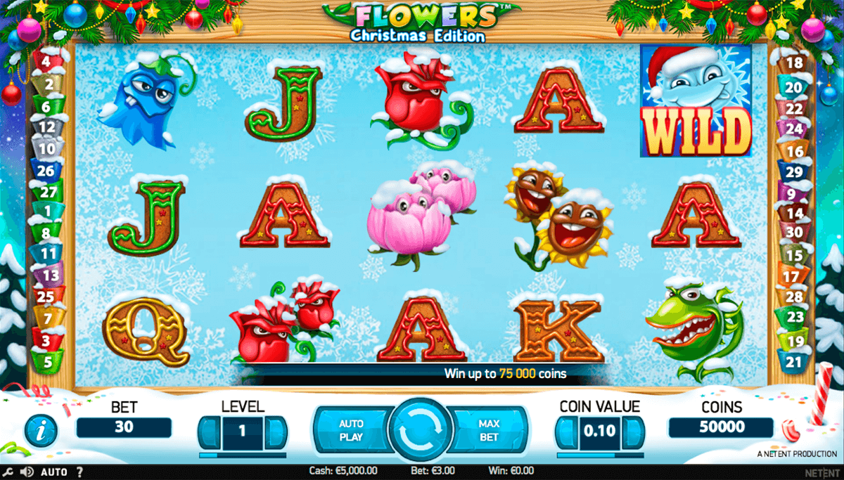 flowers christmas edition netent machine a sous