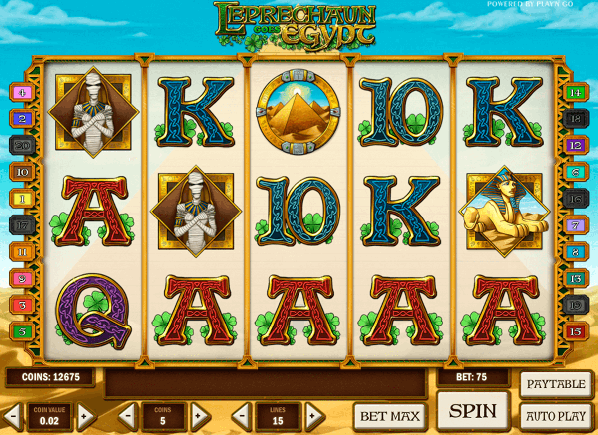 leprechaun goes egypt playn go machine a sous