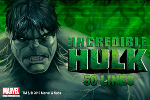 Logo the incredible hulk 50 lines playtech 