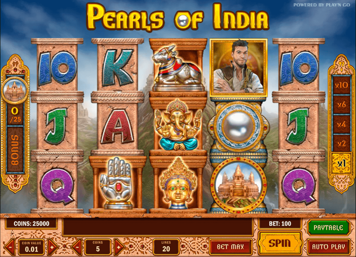 pearls of india playn go machine a sous 