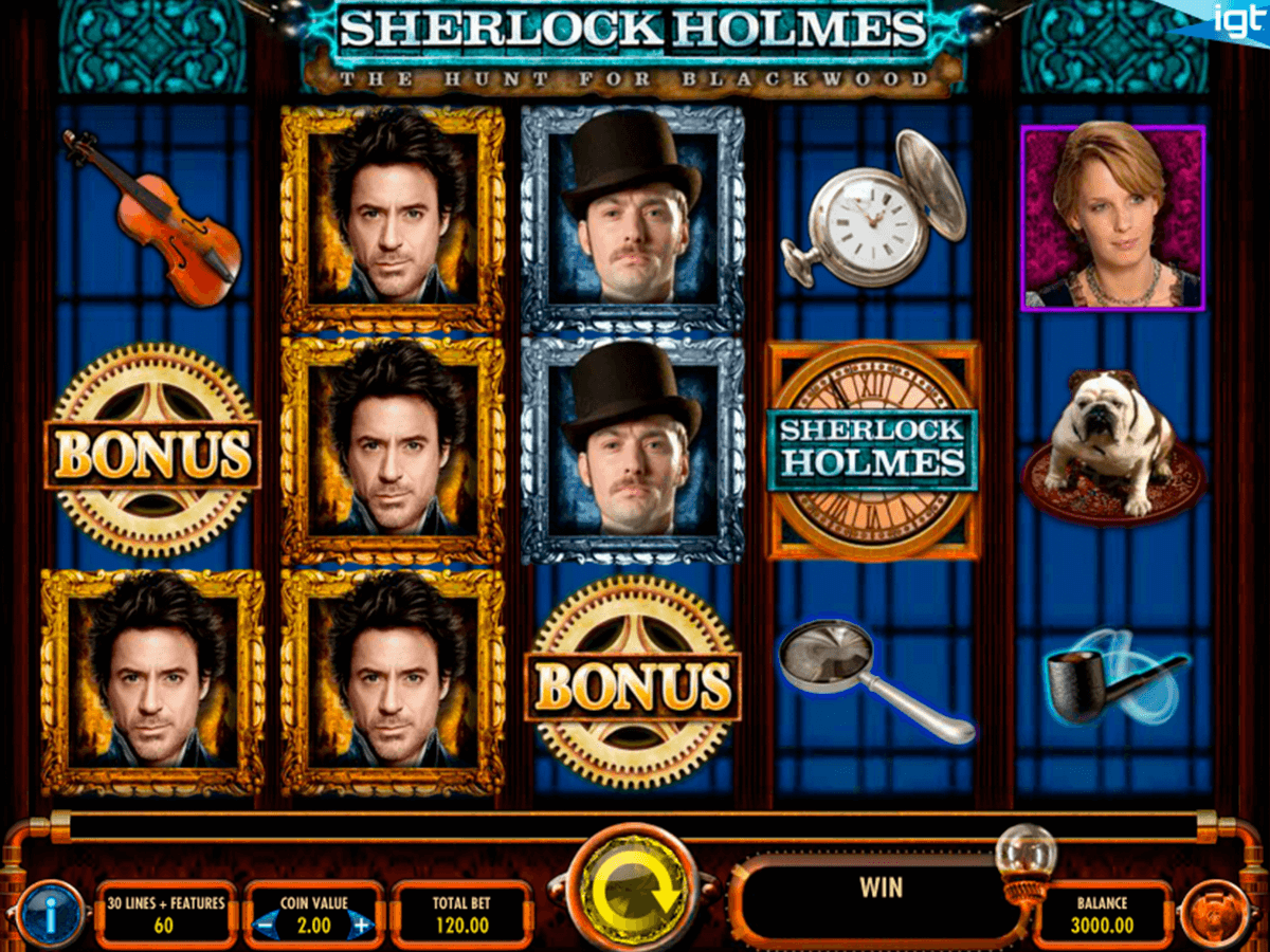 sherlock holmes the hunt for blackwood igt machine a sous