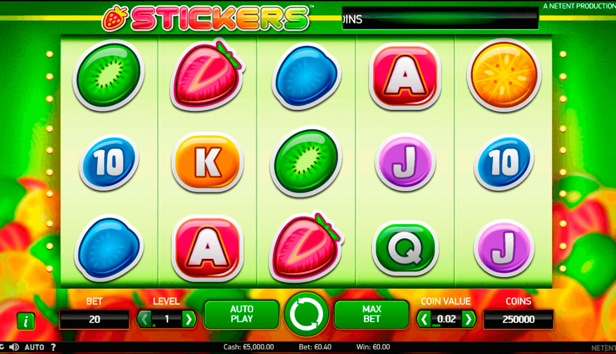stickers netent machine a sous