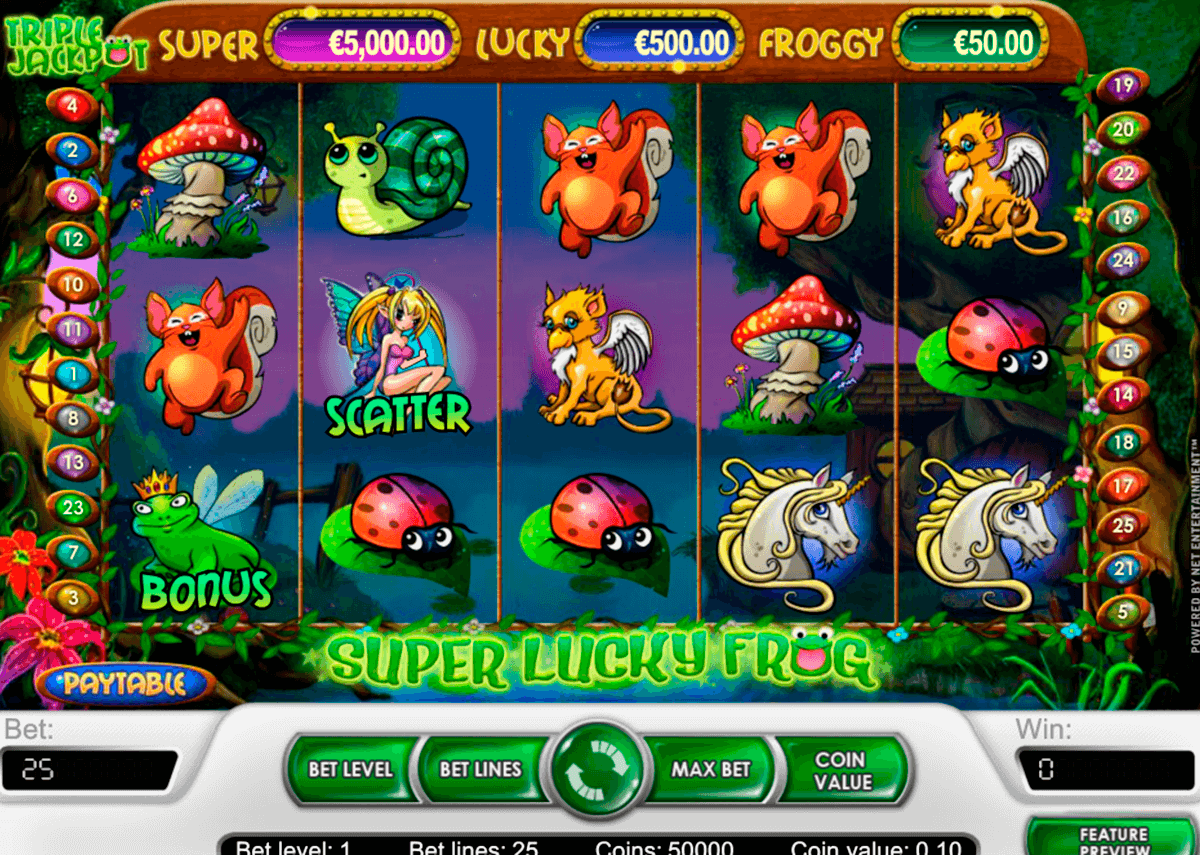 super lucky frog netent machine a sous