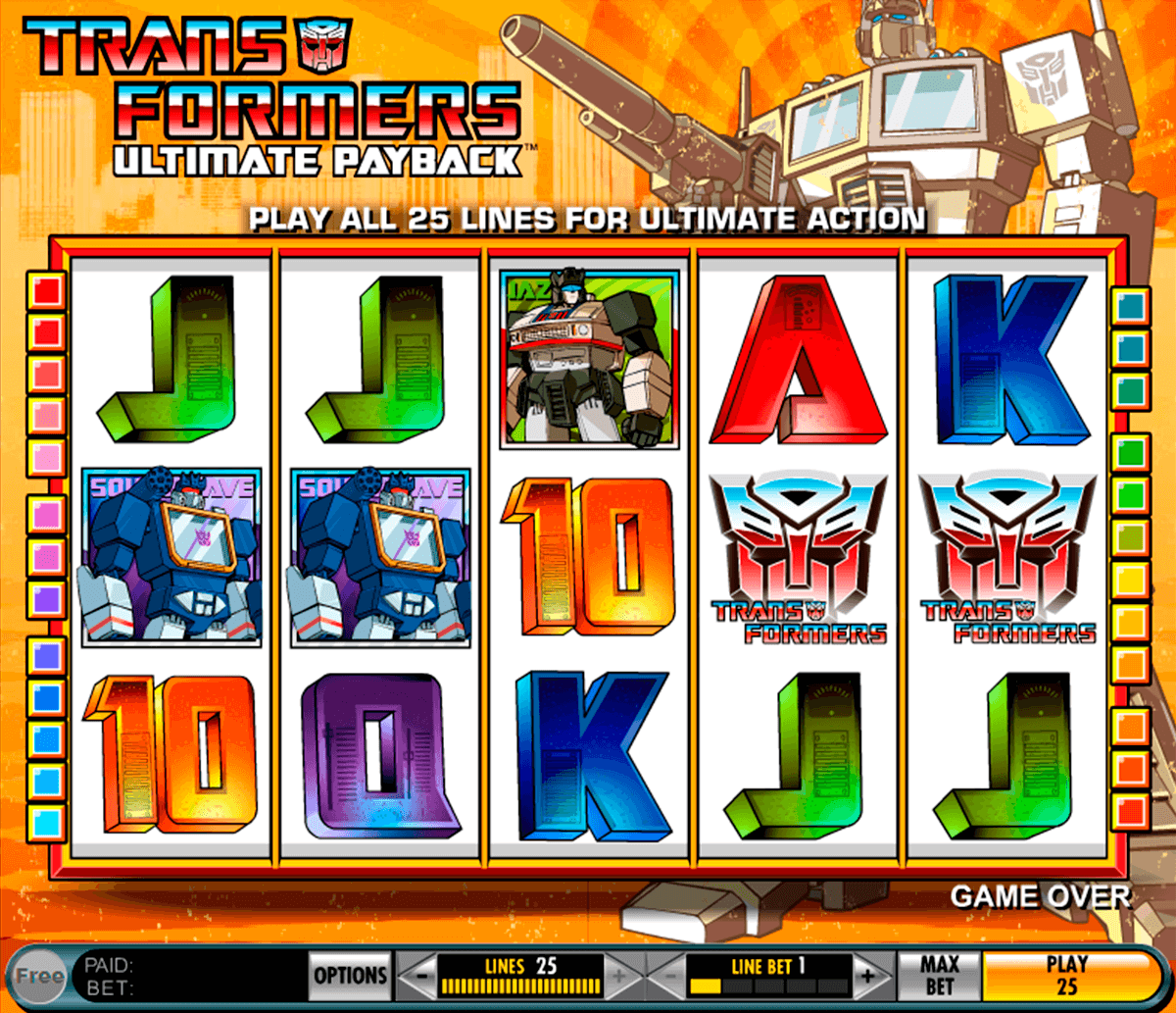 transformers ultimate payback igt machine a sous